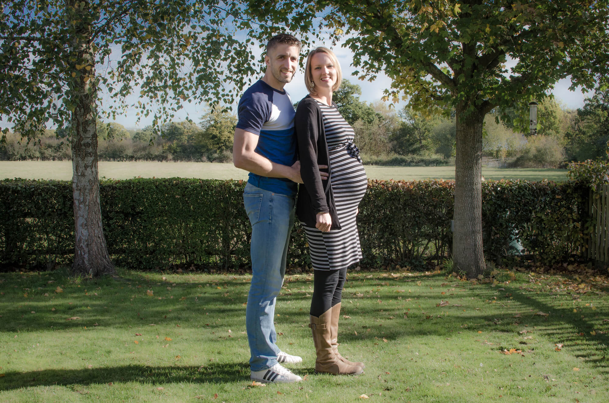 Jon and Laura waiting nervously for the birth of Ethan with his arthrogryposis